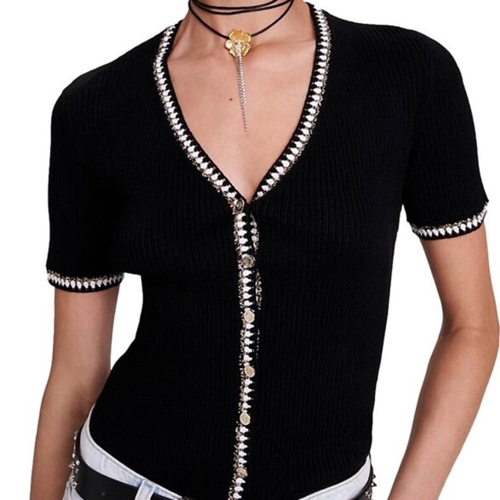 Maje Fitted Knitted Pullover